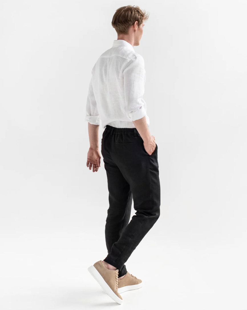 Men's Straight Leg TUCKER Linen Pants